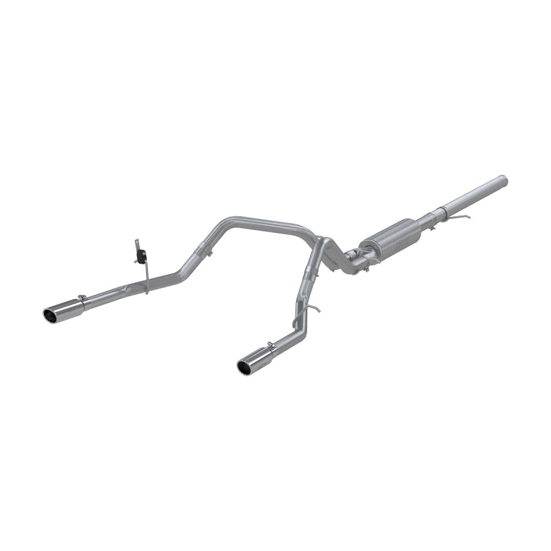 MBRP 14 Chevy/GMC 1500 Silverado/Sierra 4.3L V6/5.3L V8 Dual Split Rear T409 3in Cat Back Exhaust.