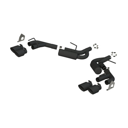MBRP 16-19 Chevrolet Camaro V6 2.5in BLK NPP Dual Axle Back Exhaust w/ 4in Quad Dual Wall Tips.