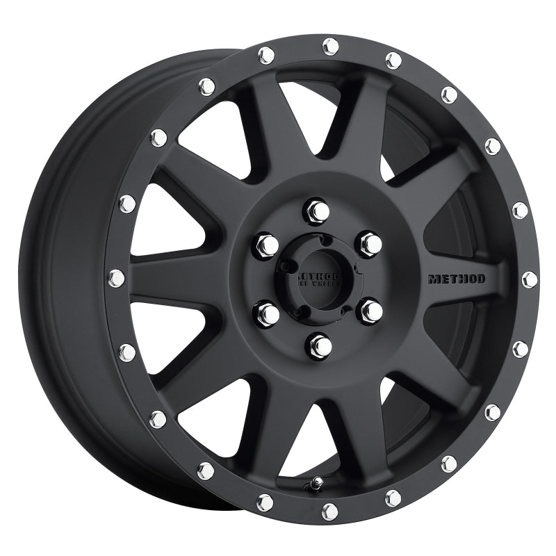 Method MR301 The Standard 17x7.5 +50mm Offset 6x130 84.1mm CB Matte Black Wheel.