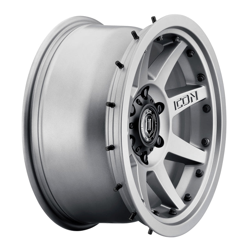 ICON Rebound Pro 17x8.5 5x5 -6mm Offset 4.5in BS 71.5mm Bore Titanium Wheel.
