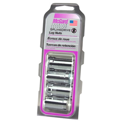 McGard SplineDrive Lug Nut (Cone Seat) M14X1.5 / 1.935in. Length (4-Pack) - Chrome (Req. Tool).