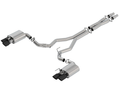 Borla 2018 Ford Mustang GT 5.0L AT/MT 3in ATAK Catback Exhaust Black Chrome Tips w/ Valves.