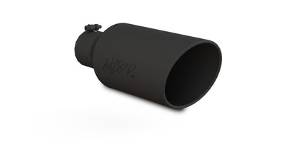 MBRP Universal Exhaust Tip 7in O.D. Rolled End 4in Inlet 18in Length - Black.