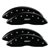 MGP 4 Caliper Covers Engraved Front & Rear SPORT Black finish silver ch