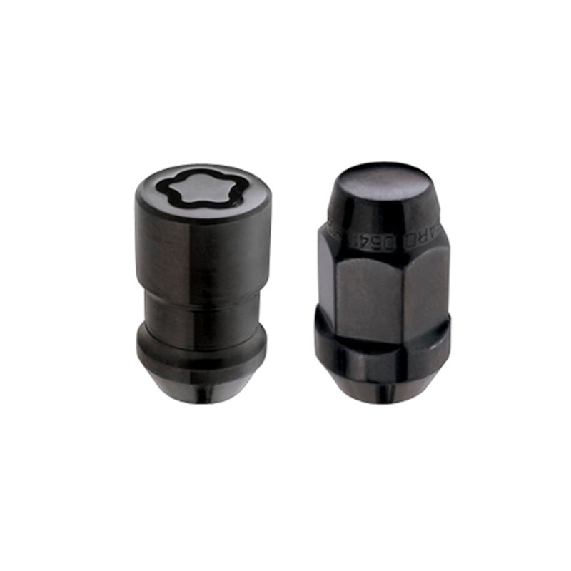 McGard 5 Lug Hex Install Kit w/Locks (Cone Seat Nut / Bulge) M12X1.5 / 3/4 Hex / 1.45in. L - Black.