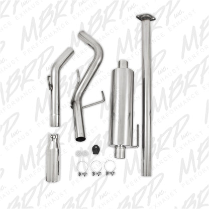 MBRP 05-13 Toyota Tacoma 4.0L EC/CC Cat Back Single Exit Aluminized Exhaust.