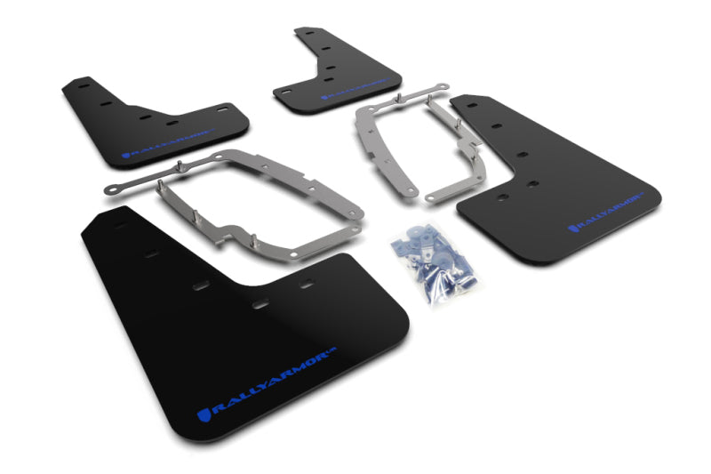 Rally Armor 17+ Tesla Model 3 UR Black Mud Flap w/ Blue Logo.