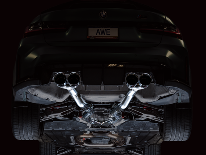 AWE Track Edition Catback Exhaust - Chrome Silver Tips | 3020-43482