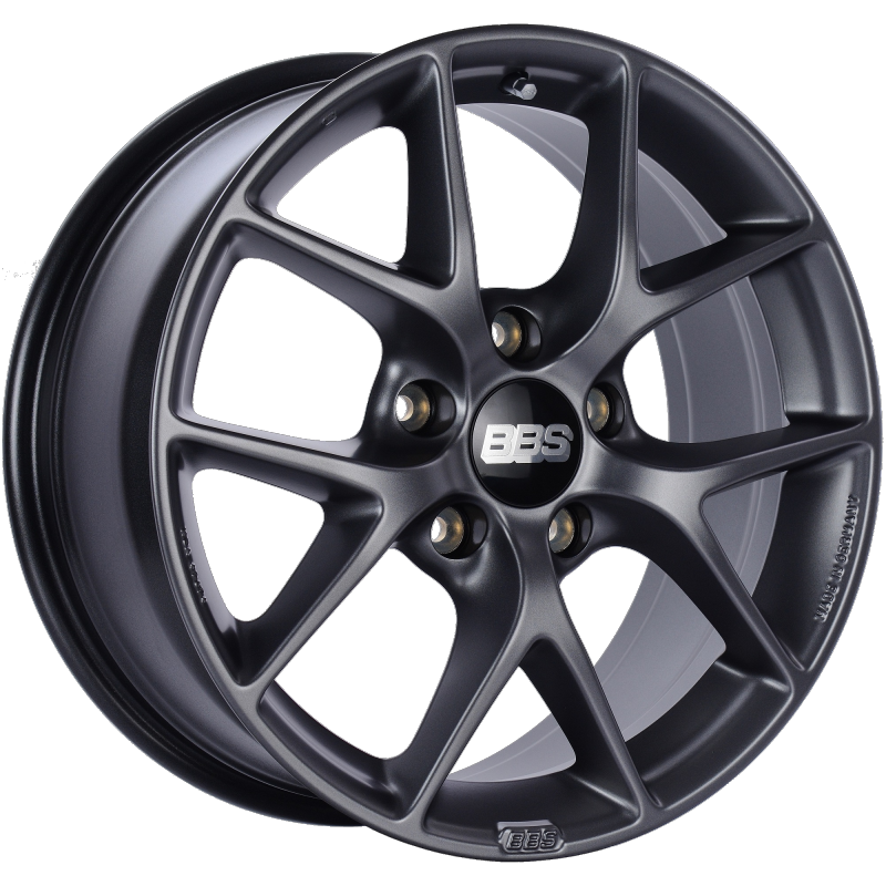 BBS SR 18x8 5x130 ET50 CB71.6 Satin Grey Wheel.