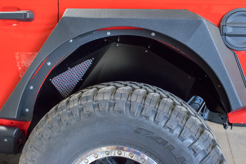 DV8 Offroad 2018+ Jeep Wrangler JL Rear Inner Fenders - Black.