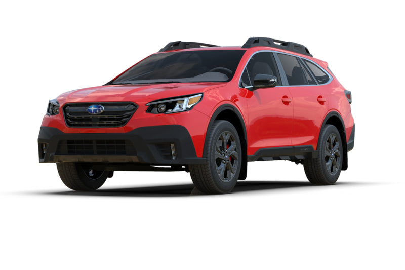 Rally Armor 20+ Subaru Outback UR Black Mud Flap w/ White Logo.