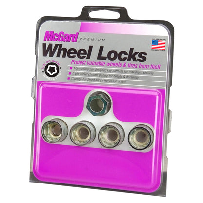 McGard Wheel Lock Nut Set - 4pk. (Under Hub Cap / Cone Seat) M14X1.5 / 22mm Hex / .893in. Length.
