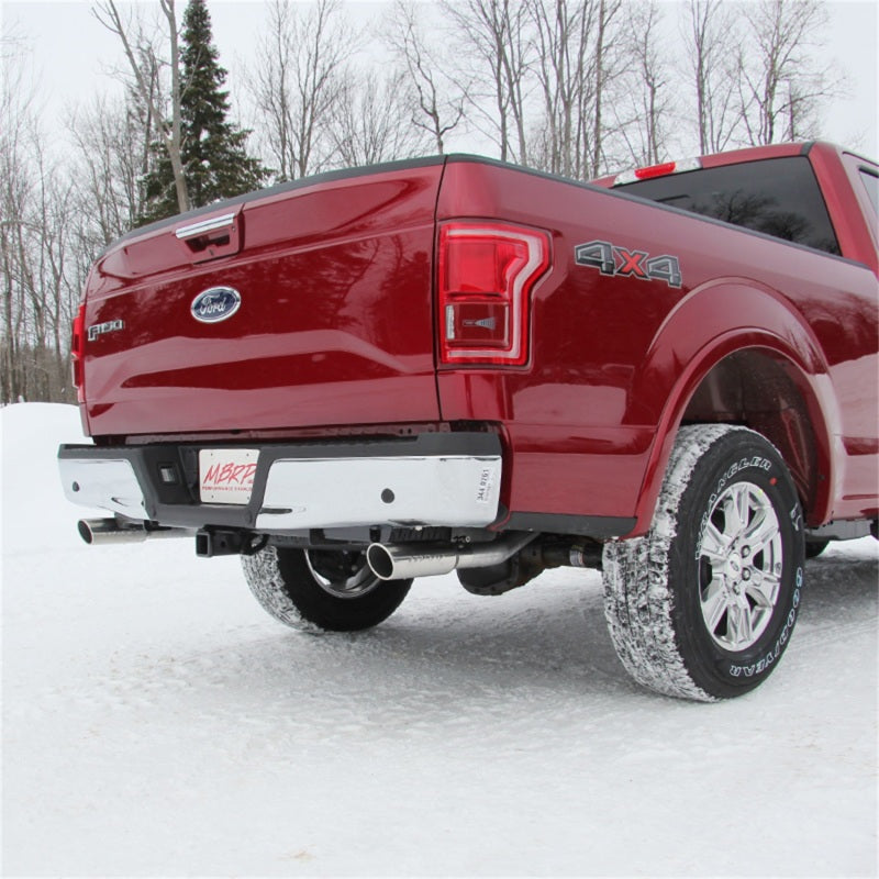 MBRP 2015 Ford F-150 5.0L 3in Cat Back Dual Split Rear Exit T409 Exhaust System.