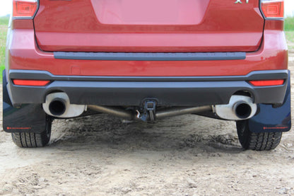 Rally Armor 14+ Subaru Forester Black Mud Flap w/ Grey Logo.