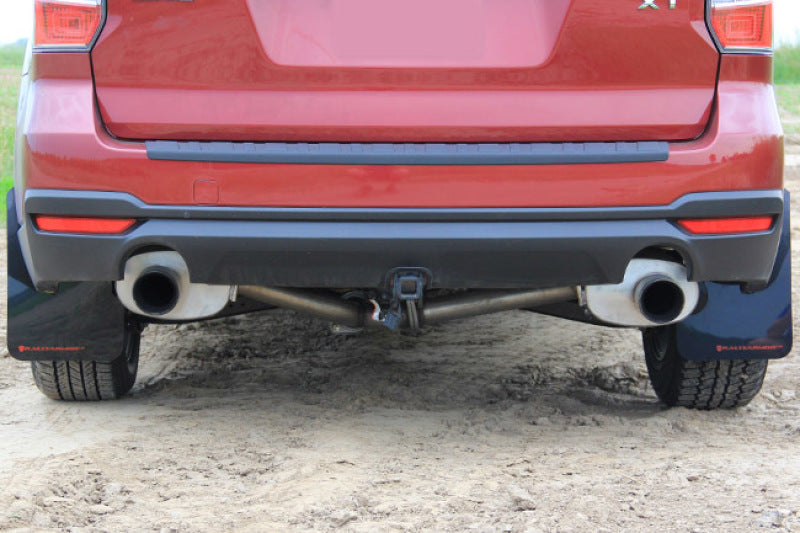 Rally Armor 14+ Subaru Forester Black Mud Flap w/ Red Logo.
