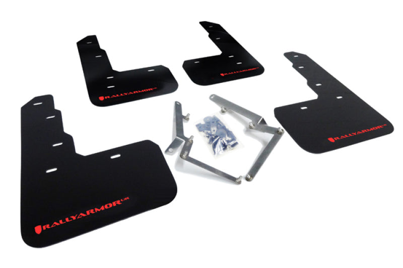 Rally Armor 17-18 Honda Civic Type R (Type R Only) UR Black Mud Flap w/ Red Logo.