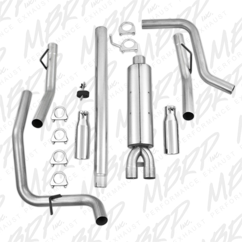 MBRP 2004-2008 Ford F150 4.6/5.4L EC/CC-SB Cat Back Dual Split Side.