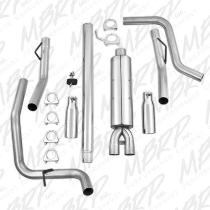 MBRP 2004-2008 Ford F150 4.6/5.4L EC/CC-SB Cat Back Dual Split Side.