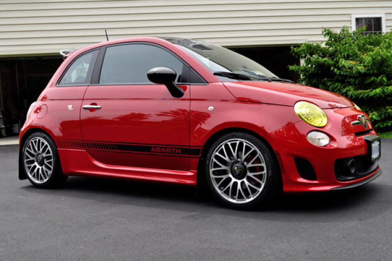 Rally Armor 12+ Fiat 500 (Pop/Sport/Lounge/Abarth) Red Mud Flap w/ White Logo.