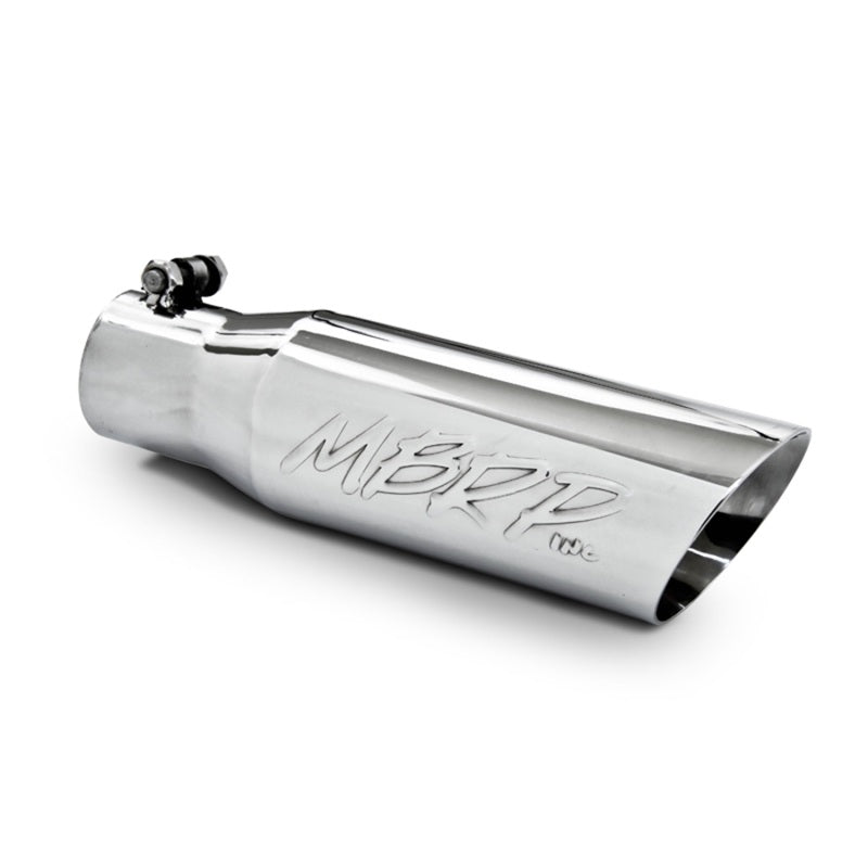 MBRP Universal Tip 3in O.D. Dual Wall Angled 2 inlet 12 length.