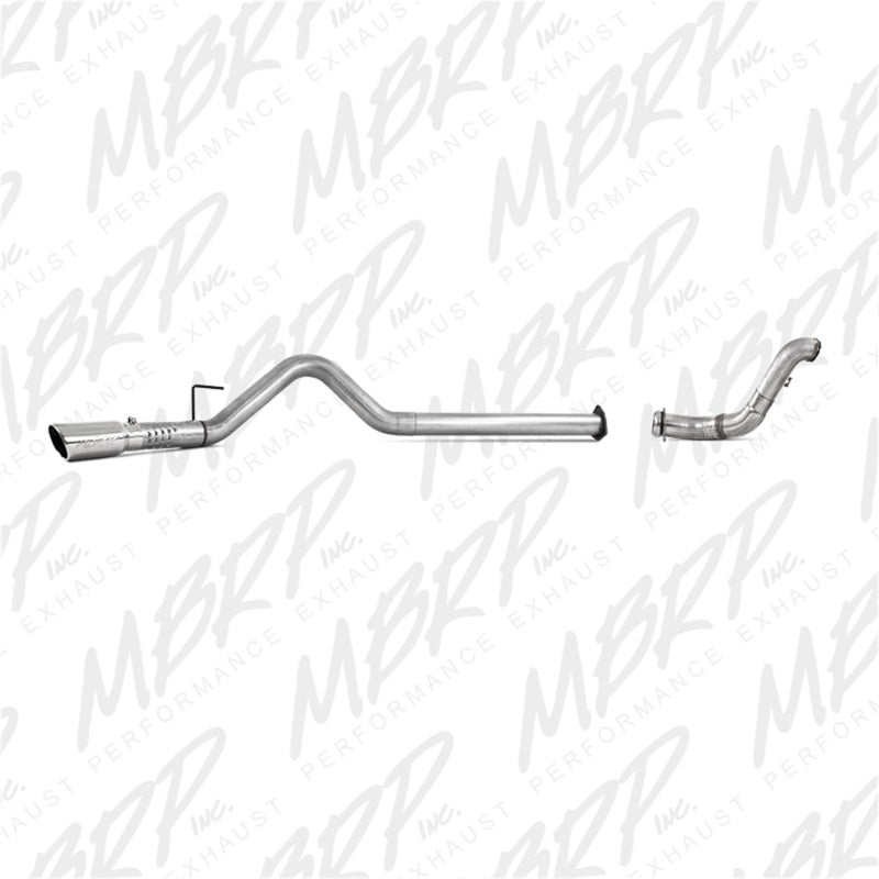 MBRP 11-14 Ford 6.7L F-250/350/450 4in Filter Back Single Side Exit Alum and Down Pipe Exhaust.