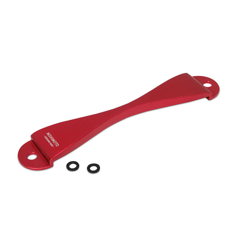 Mishimoto Subaru CNC Battery Tie-Down - Red.