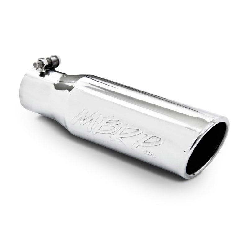 MBRP Universal Tip 3in O.D. Angled Rolled End 2 inlet 10 length.