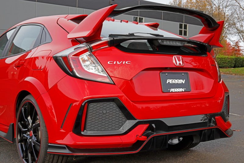Perrin 10th Gen Civic SI/Type-R/Hatchback Tow Hook Kit (Rear) - Red.