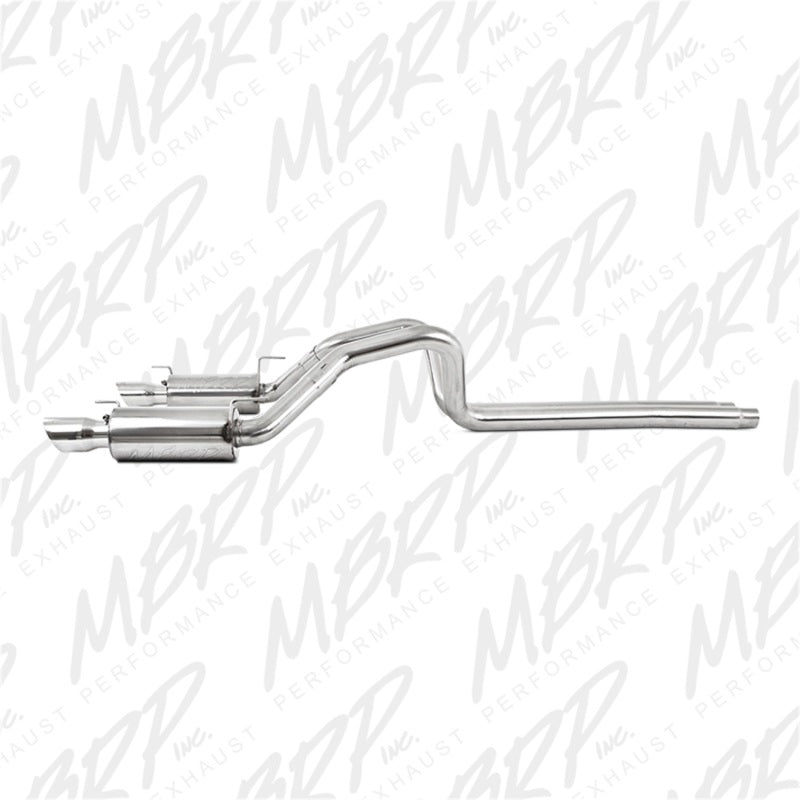 MBRP 05-09 Ford Shelby GT500 / GT Dual Split Rear Street Version 4in Tips T409 Exhaust System.