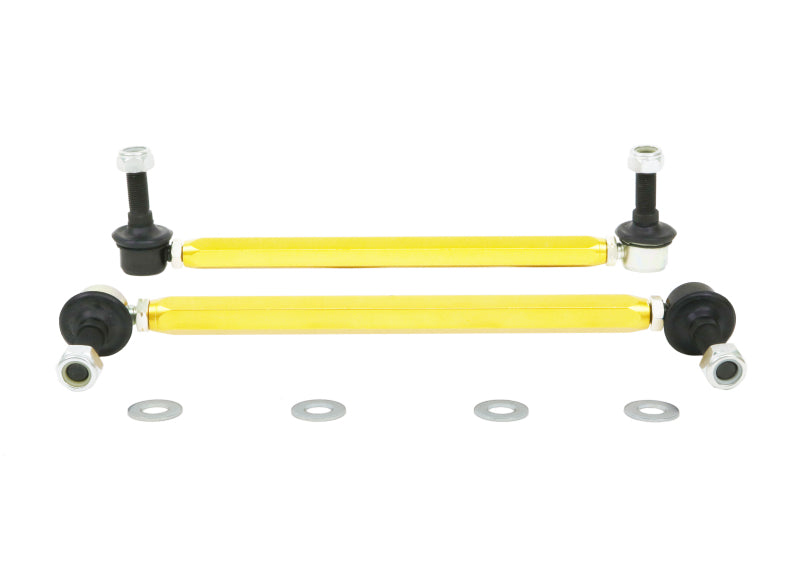 Whiteline 18-19 Kia Stinger Front Sway Bar Link Assembly Heavy Duty Adjustable Steel Ball.