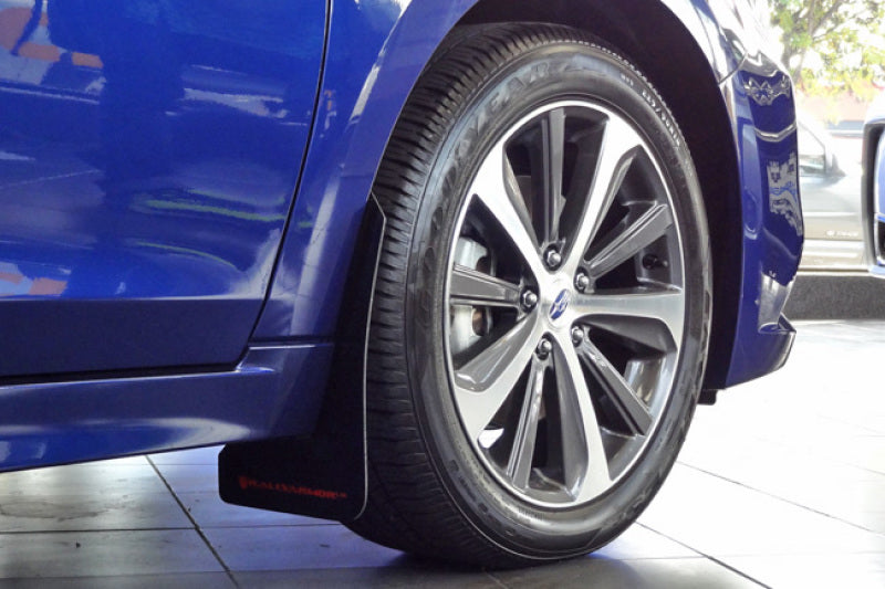 Rally Armor 2015 Subaru Legacy UR Black Mud Flap w/ Silver Logo.