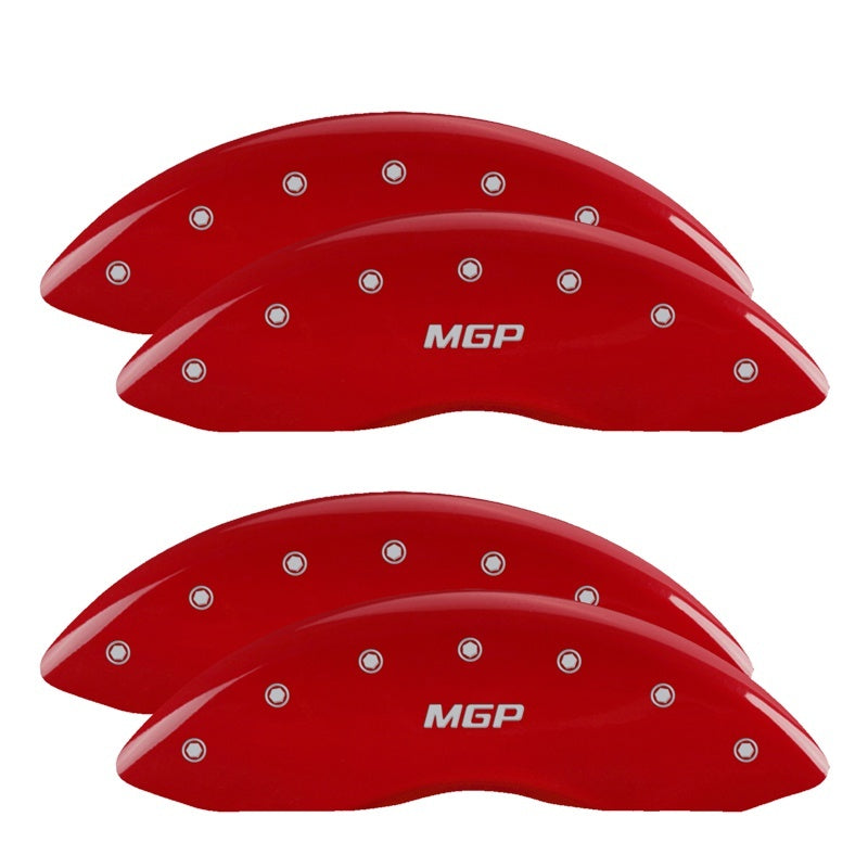 MGP 4 Caliper Covers Engraved Front & Rear MGP Red finish silver ch