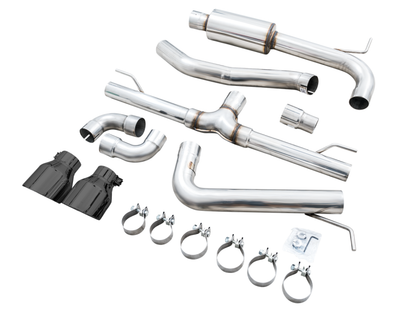 AWE Tuning Track Catback Edition Exhaust - Diamond Black Tips | 3020-33658