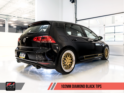 AWE Tuning Track Catback Exhaust - Diamond Black Tips | 3020-33024