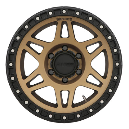 Method MR312 17x9 -12mm Offset 6x5.5 106.25mm CB Method Bronze/Black Street Loc Wheel.