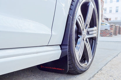 Rally Armor 2015-2016 VW Golf R UR Black Mud Flap w/ Silver Logo.