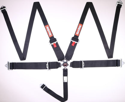 RaceQuip Black SFI CAMLOCK 5pt PD Lap HNR Seat Belt.