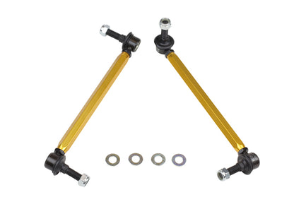 Whiteline 05+ Mustang Coupe 8cyl (Inc Shelby GT/ GT500) Front Swaybar Link Kit H/Duty Adj Steel Ball.