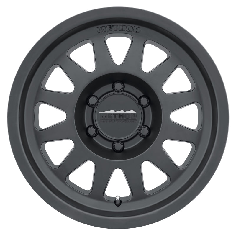 Method MR704 17x8.5 0mm Offset 6x5.5 106.25mm CB Matte Black Wheel.