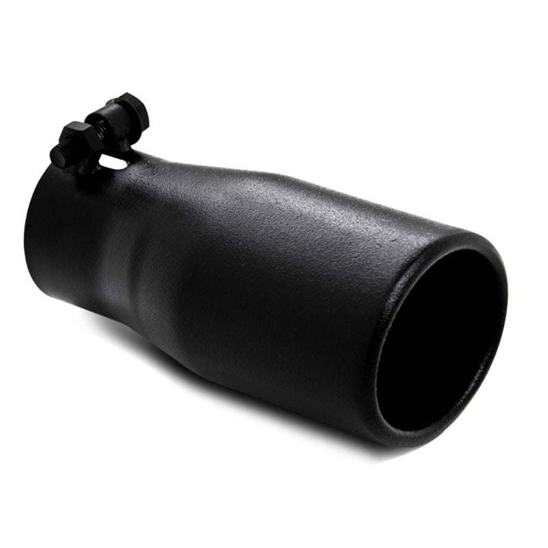 MBRP Universal Tip 2.5 O.D. Oval End 3.75 Inlet 10in length - Black Finish.