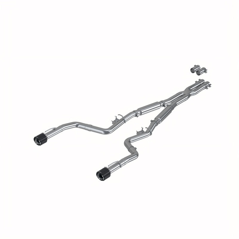 MBRP 17-21 Charger 5.7/6.1/6.4L 3in Dual Rear Exit SS Catback Exhaust w/ Carbon Fiber Tips.