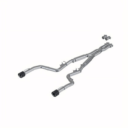 MBRP 17-21 Charger 5.7/6.1/6.4L 3in Dual Rear Exit SS Catback Exhaust w/ Carbon Fiber Tips.