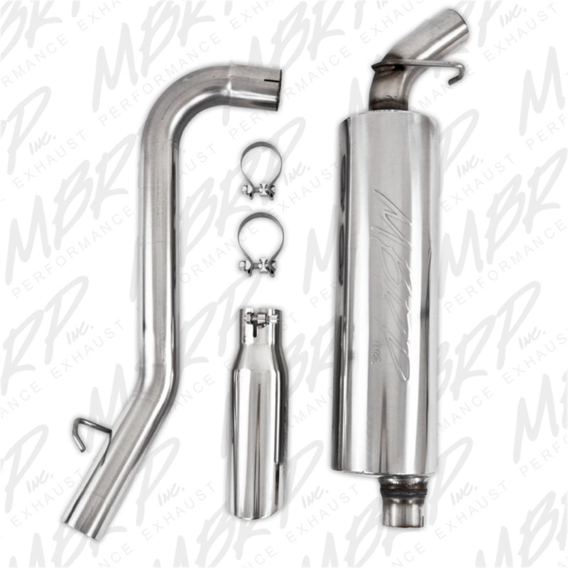 MBRP 1997-1999 Jeep Wrangler (TJ) Inline-4 2.5L Inline-6 4.0L Cat Back Single.