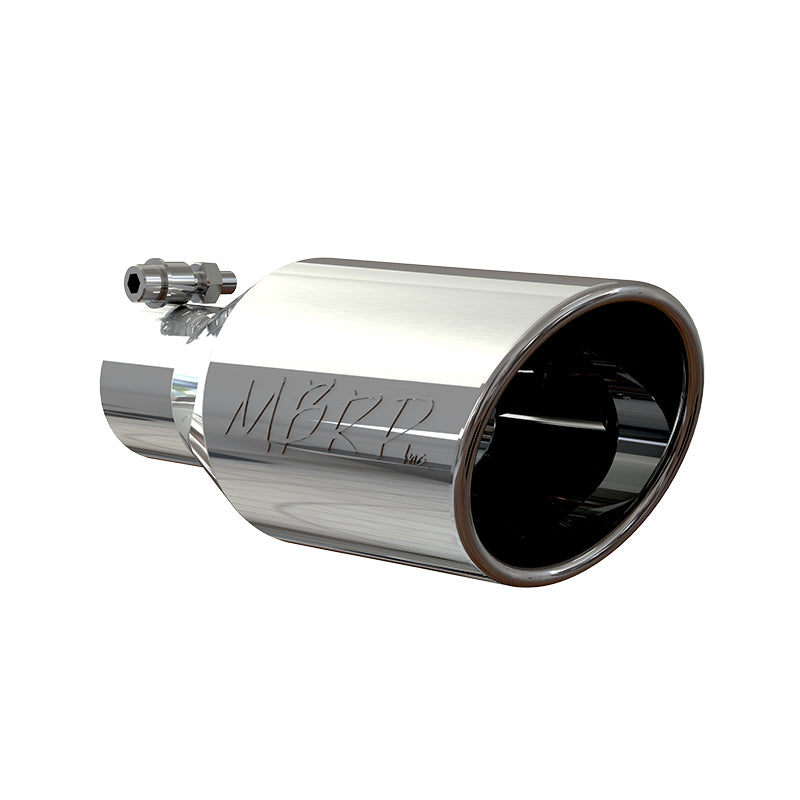 MBRP Universal Tip 4.5 O.D. Angle Rolled End 2.5 Inlet 11in Length - T304.