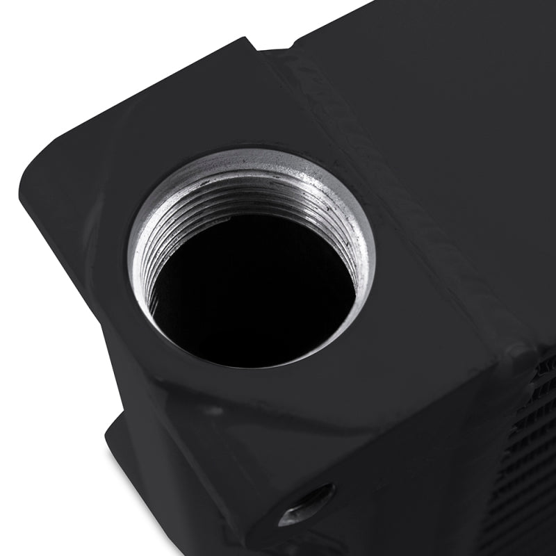 Mishimoto Heavy-Duty Oil Cooler - 17in. Same-Side Outlets - Black.