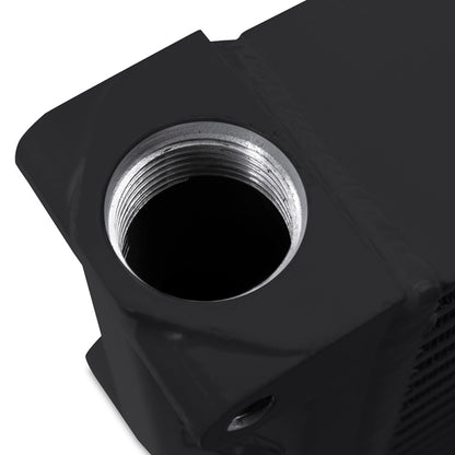 Mishimoto Heavy-Duty Oil Cooler - 17in. Same-Side Outlets - Black.