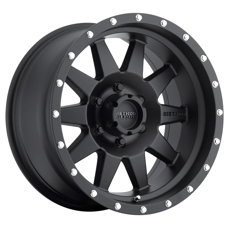 Method MR301 The Standard 18x9 +18mm Offset 6x135 94mm CB Matte Black Wheel.