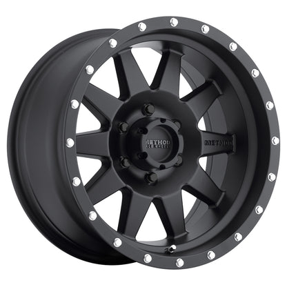 Method MR301 The Standard 18x9 +18mm Offset 6x135 94mm CB Matte Black Wheel.