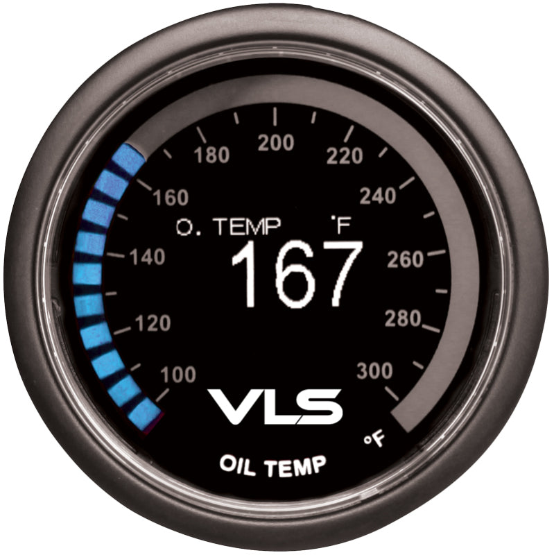 Revel VLS 52mm 100-300 Deg F Digital OLED Oil Temperature Gauge.